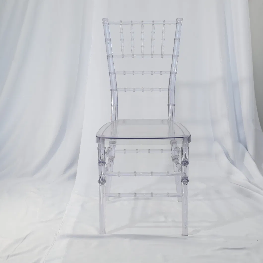 Hot Sale Wedding Banquet Events Plastic Resin Clear Chiavari Tiffany Chairs