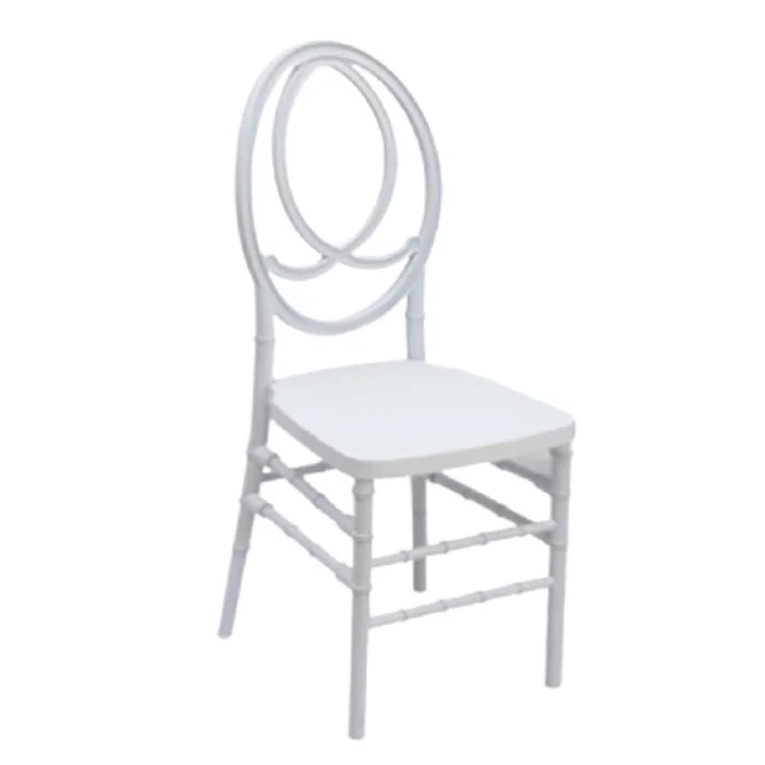 Wholesale Banquet Wedding Indoor Events Round White Plastic Resin Phoenix Chairs