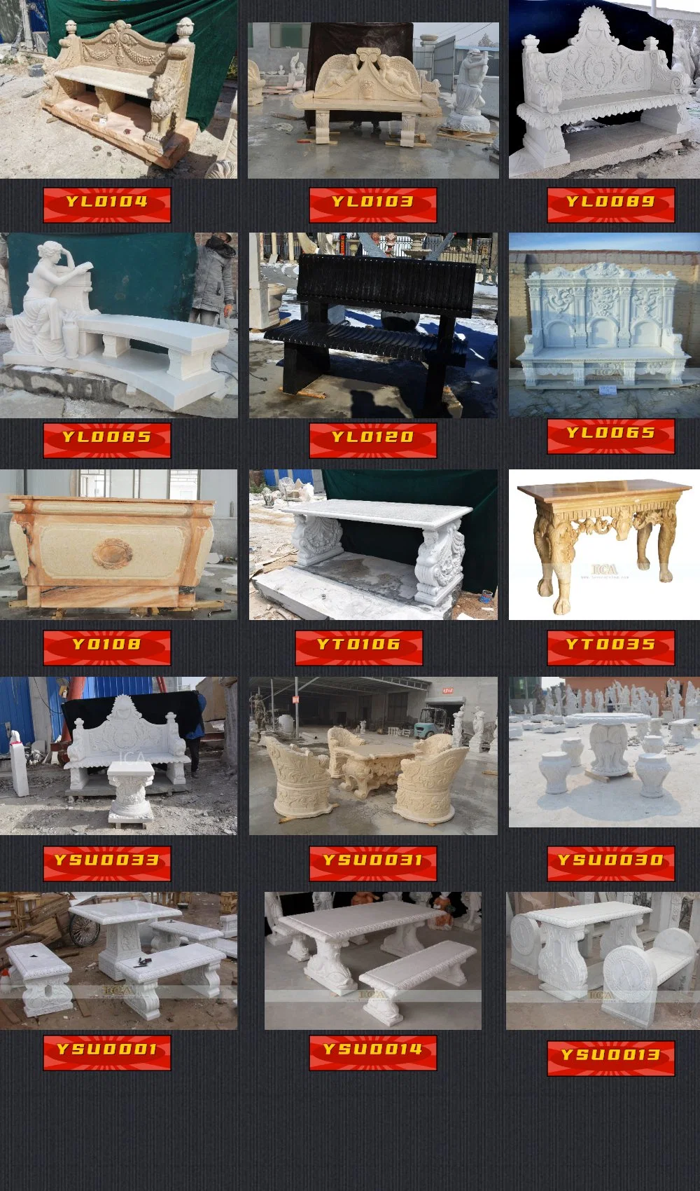 Manufacturer Wholesale Round Natural Children Statue Marble Garden Table