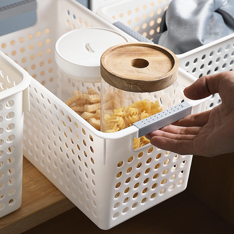 Storage Basket Remote Control Skin Care Products Desktop Storage Hollow New Material Storage Narrow