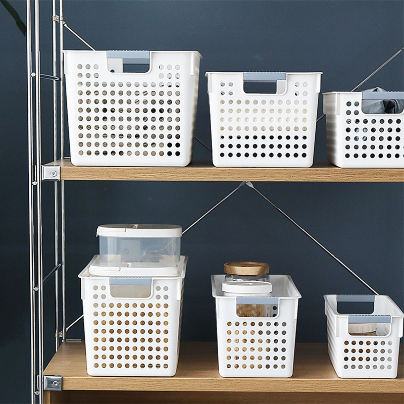 Storage Basket Remote Control Skin Care Products Desktop Storage Hollow New Material Storage Narrow