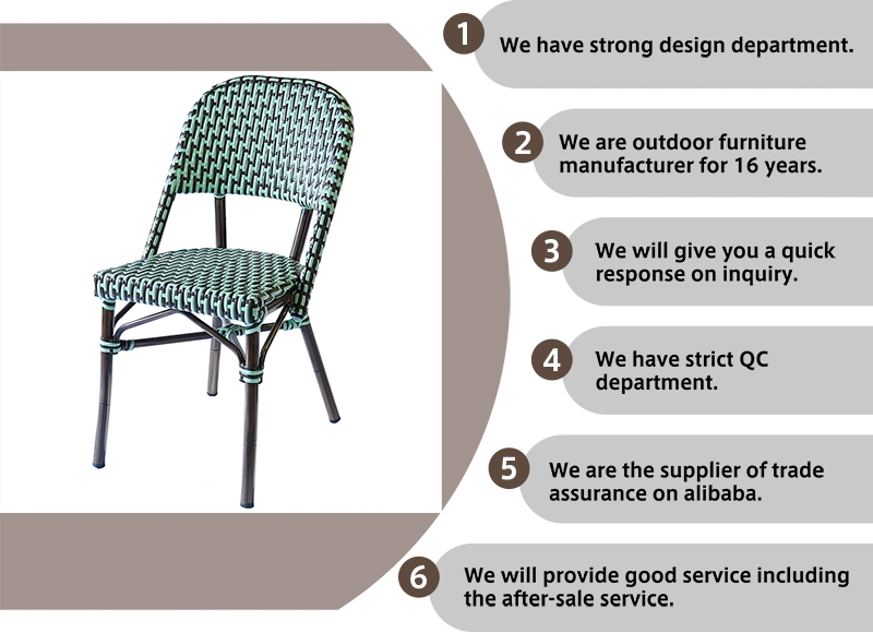 French Bistro Chairs Arm European Outdoor Restaurant Rattan Cafe Arm Chairs