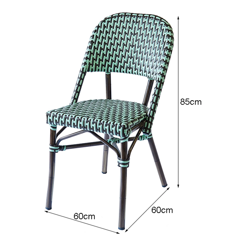 French Bistro Chairs Arm European Outdoor Restaurant Rattan Cafe Arm Chairs