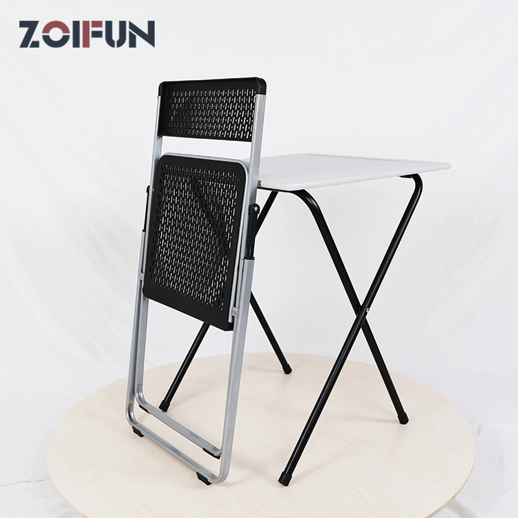 Simple Foldable Table Chair School Classroom Exam Wooden Plastic Outdoor Garden Meeting Combo