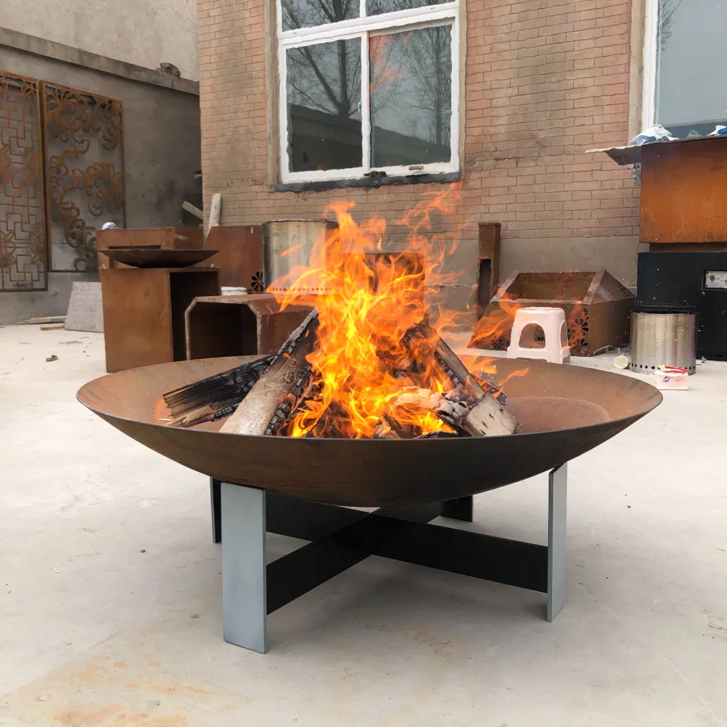 American Outdoor Garden Villa Gas Propane Firepit Rectangle Firepit Tables