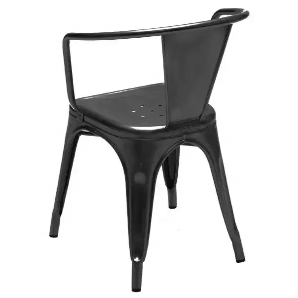 Black Metal Tolix Industrial Furniture Bistro Dining Chair (ZG23-016)