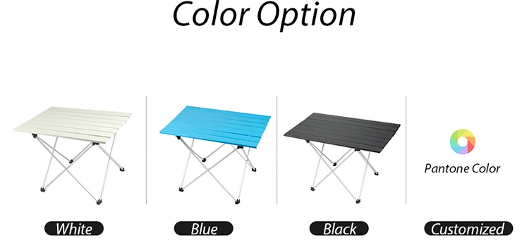 OEM Custom Outdoor BBQ Picnic Portable Foldable Folding Fishing Aluminum Camping Table