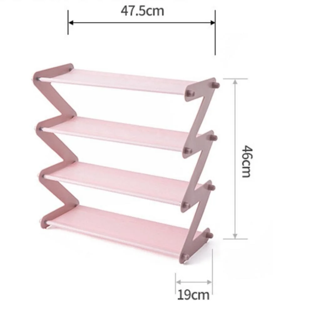 Z Shaped Shoes Rack Multi Tier Shelf Organizer Holder Removable Furniture for Home Bedroom Dormitory Organizer Holders Artifact Ci21305