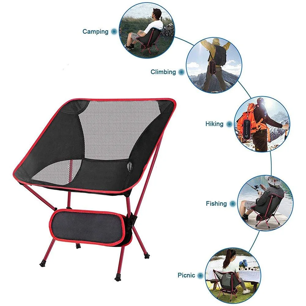 Super-Light Nylon Backrest Folding Chair Seat Portable Beach Leisure Fishing Camping Chair