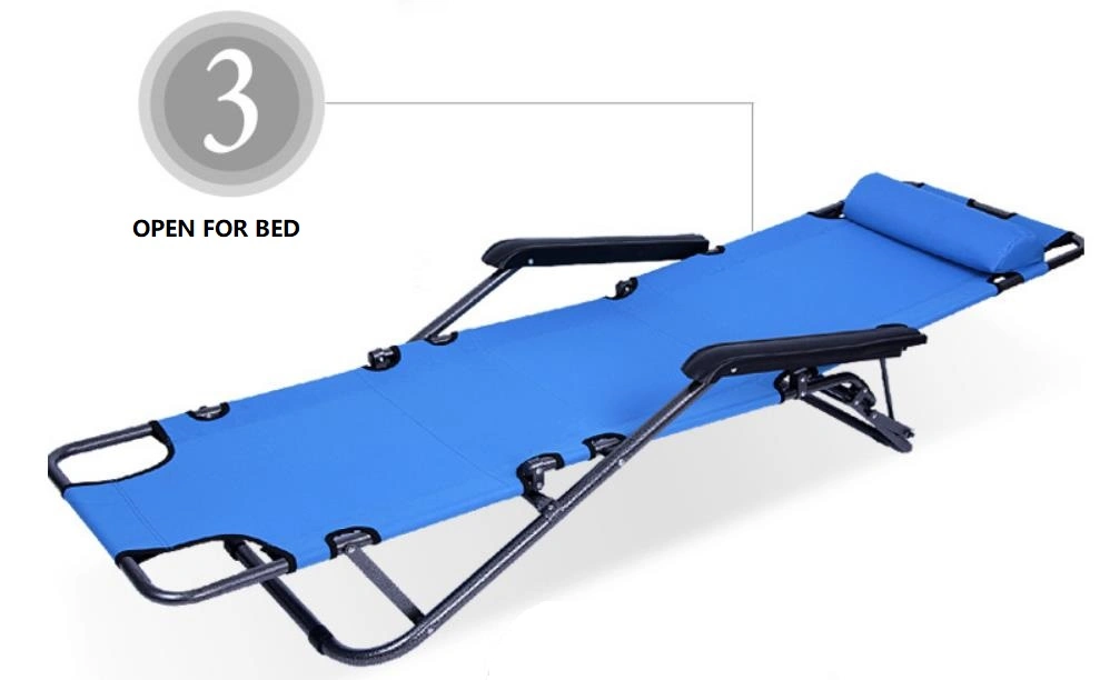 Portable Beach Lounge Chair, Sunbathing Recliner with Tanning