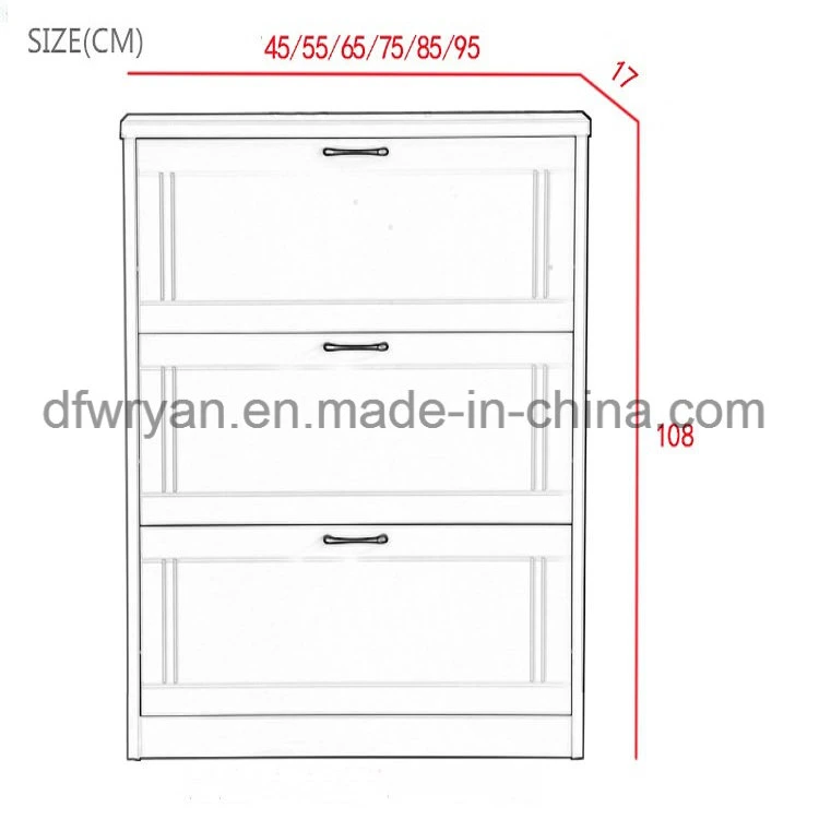 Wood Panel MDF/Particle Board Shoe Cabinet