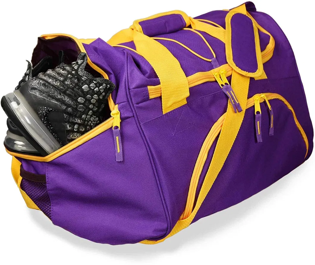 Basketball Duffle Bag Sports Shoe Ball Holder Duffel W Shoulder Strap and Water Bottle Holder