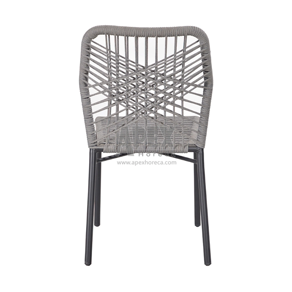 Outdoor Garden Patio Grey Armchair Furniture Stackable Dining Chair Wholesale