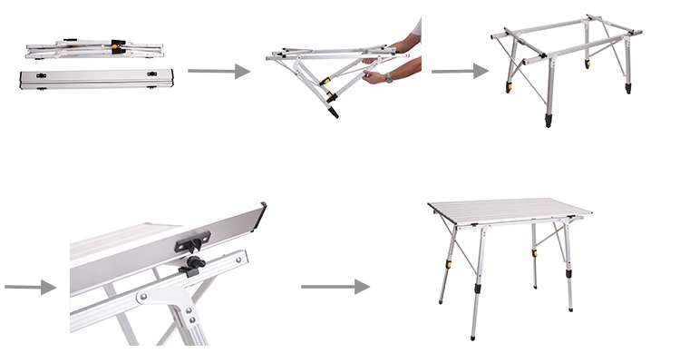 Lightweight Portable Aluminum Folding Picnic Table