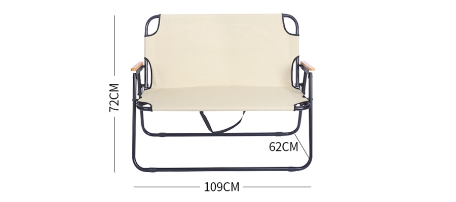 Outdoor Two Person Folding Portable Camping Bench Soft Double Seat Beach Chair