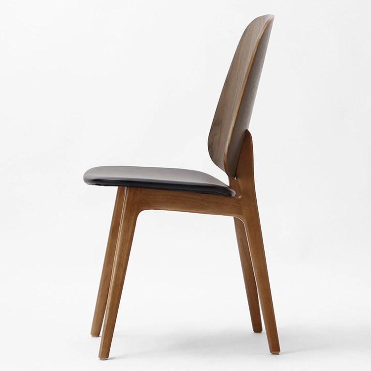 Nordic Upholstery Seat Walnut Wood Dining Chair