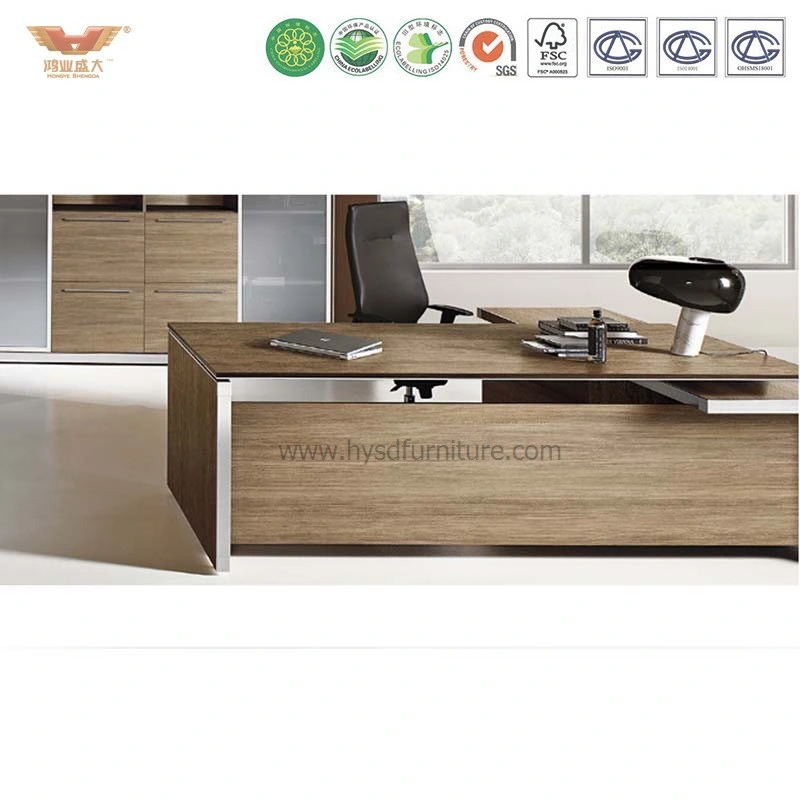 High Quality Modern Office Furniture L Shape Wood President Desk