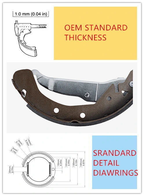 for Suzuki Carry 5321085270 OEM Standard Brake Shoes for Brake Drum