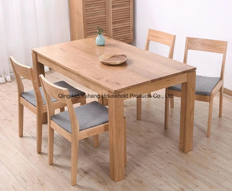 Oak Wood Dining Set One Table with Two Chairs and One Bench (M-X1094)