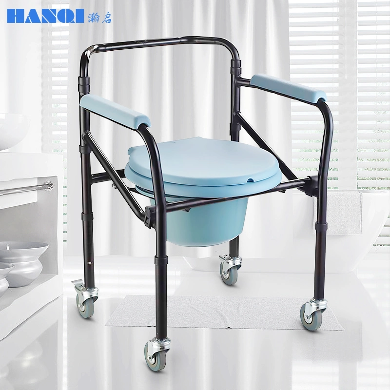 Practical and Comfortable Folding Transfer Chair Disabled People Products Commode Chair