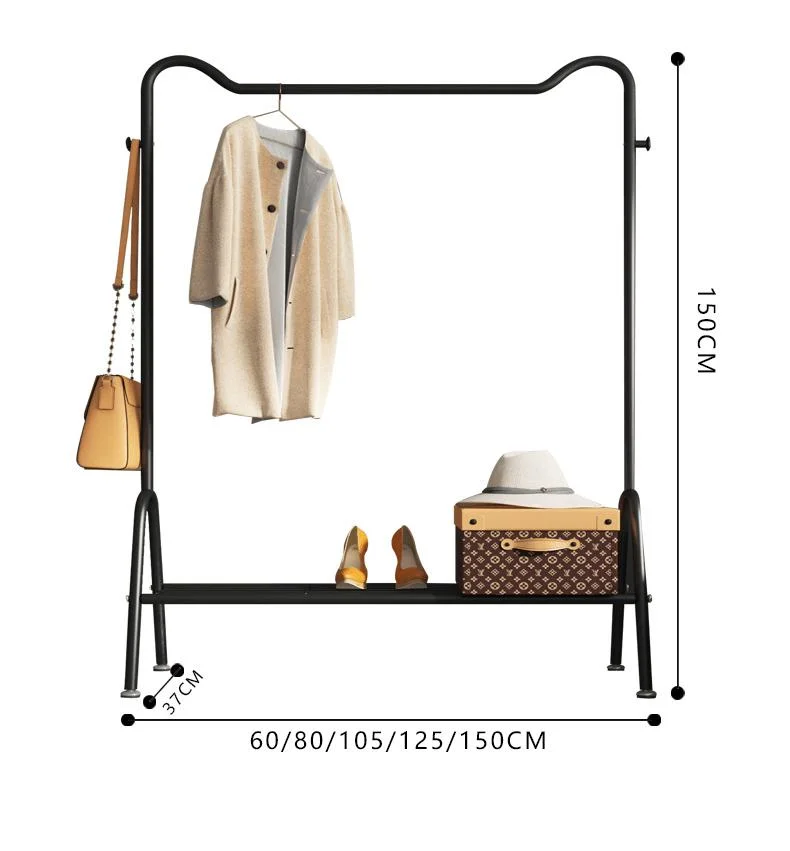 Modern Durable Clothes Display Hang Stand Coat Clothes Shoes Hall Steel Pipe Stands Hanger Shelf Stand Rack