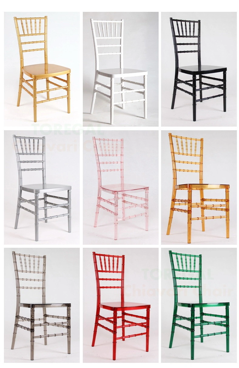 Clear Color Acrylic Chiavari Chair Kd Plastic Silla Tiffany Chair