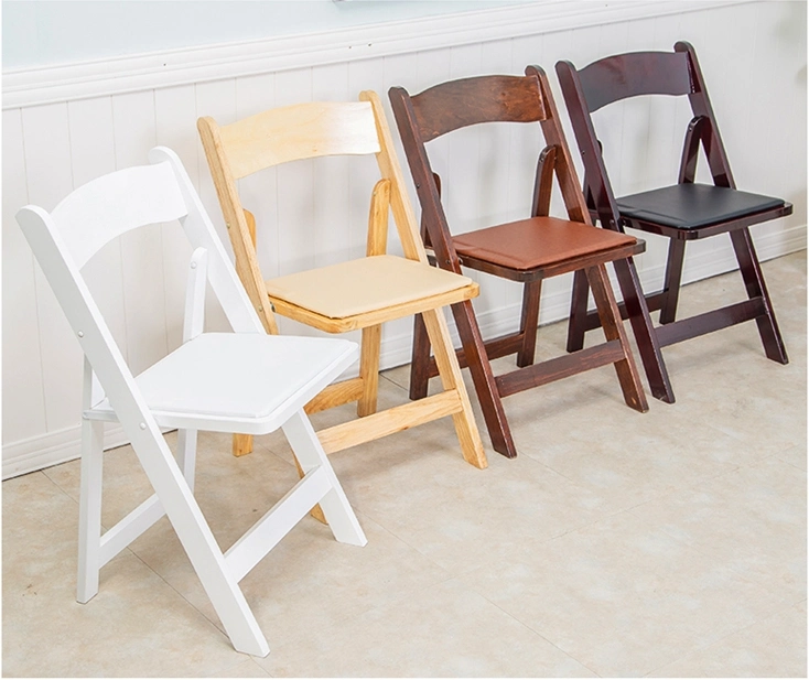 Resin/Solid Wood White Wimbledon Chair Folding Chair for Outdoor Event and Wedding