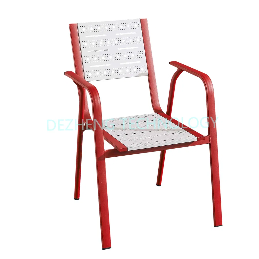 China Outdoor Restaurant Aluminum Frame Garden Dining Arm Chair