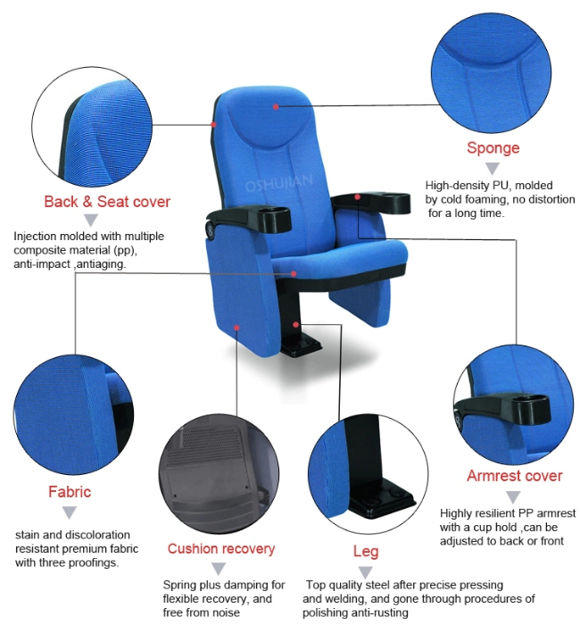 Factory Price Folding Theater Seats Armchair for Cinema Movie Chair