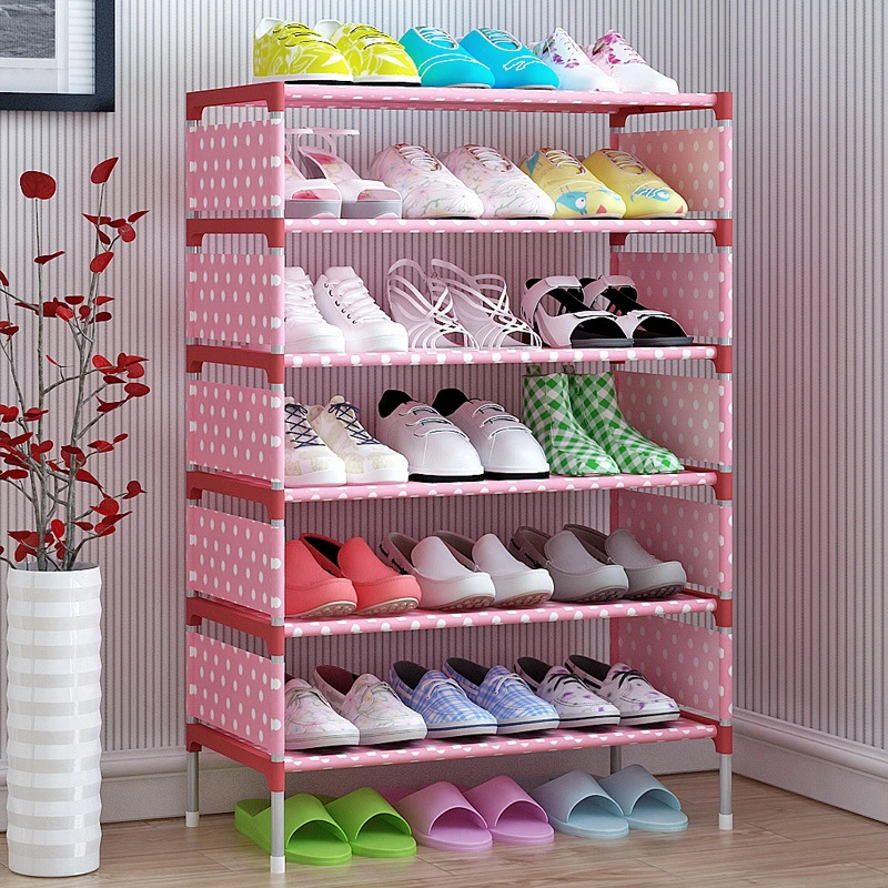 Simple Shoe Rack 7 Layer Space Saving Economical Adjustable Assembly Shoe Cabinet