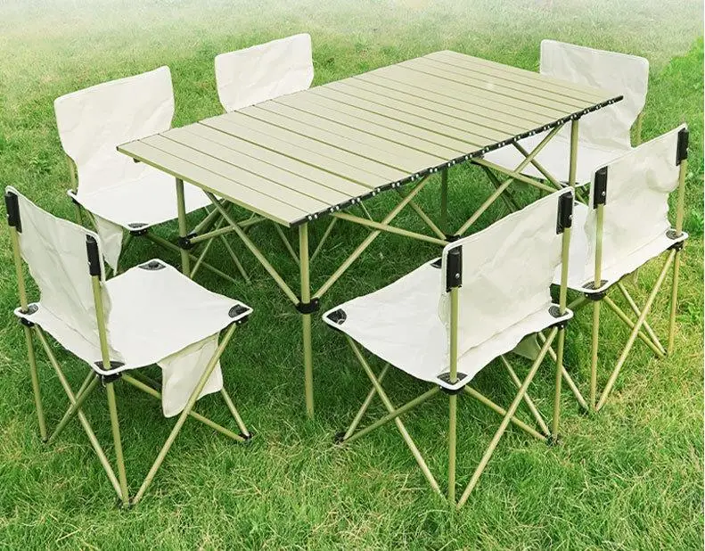 Outdoor Folding Table and Chair Portable Outdoor Floor Table and Chair Camping Picnic Egg Roll Table and Chair Car Folding Table and Chair