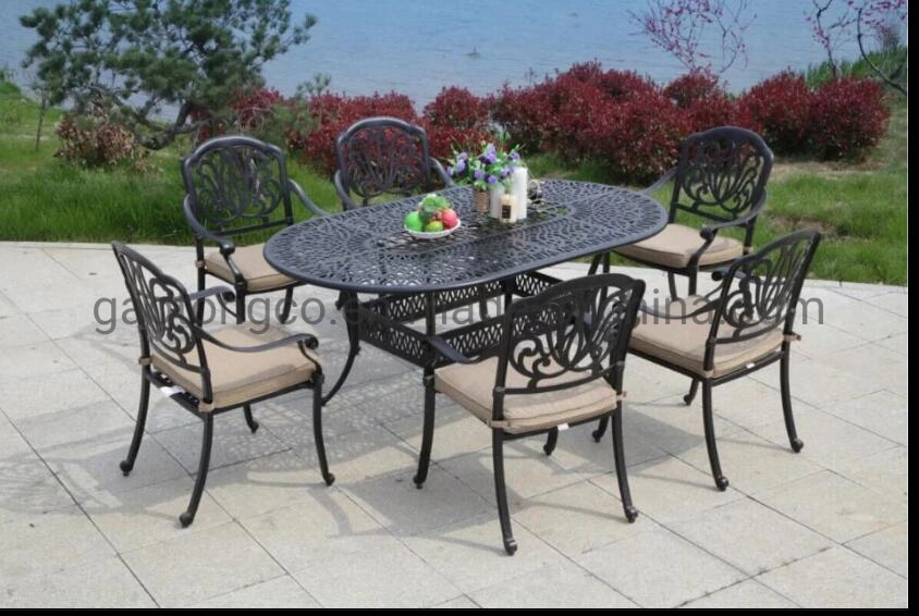 Outdoor Rustproof Dining Table Garden Chair Cast Iron Patio Bistro Table Set