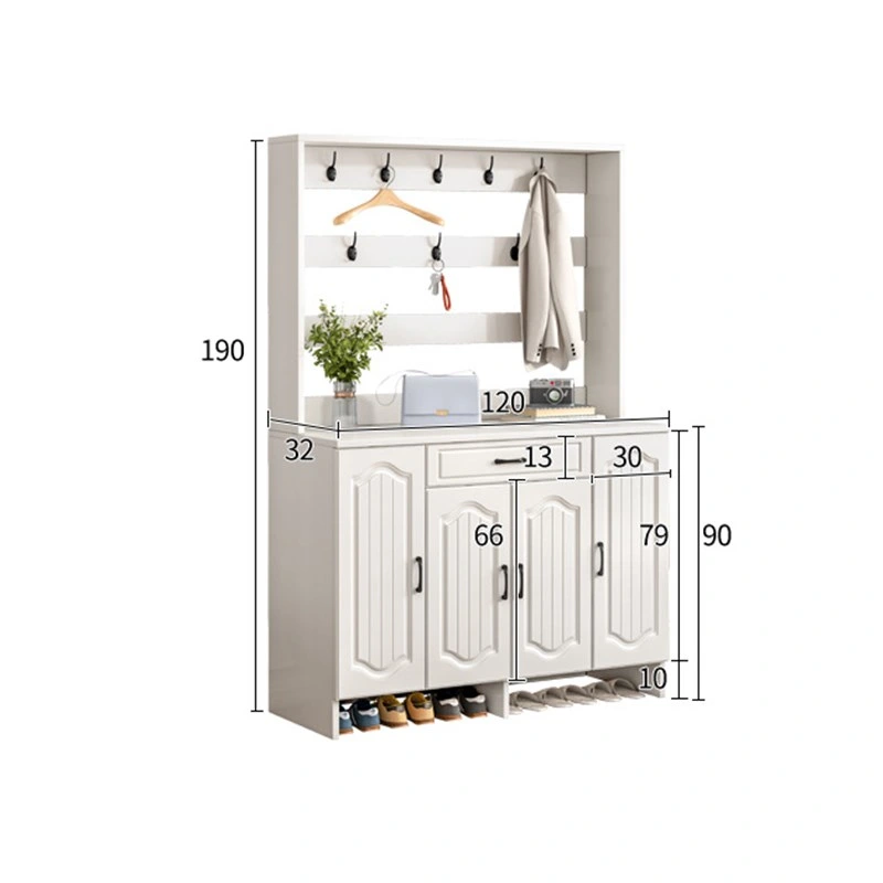 Shoe Cabinet Household Entrance Door Can Hang Clothes Modern, Simple and Economical Door-to-Door Storage Porch Hall Cabinet Multi-Layer Shoe Rack