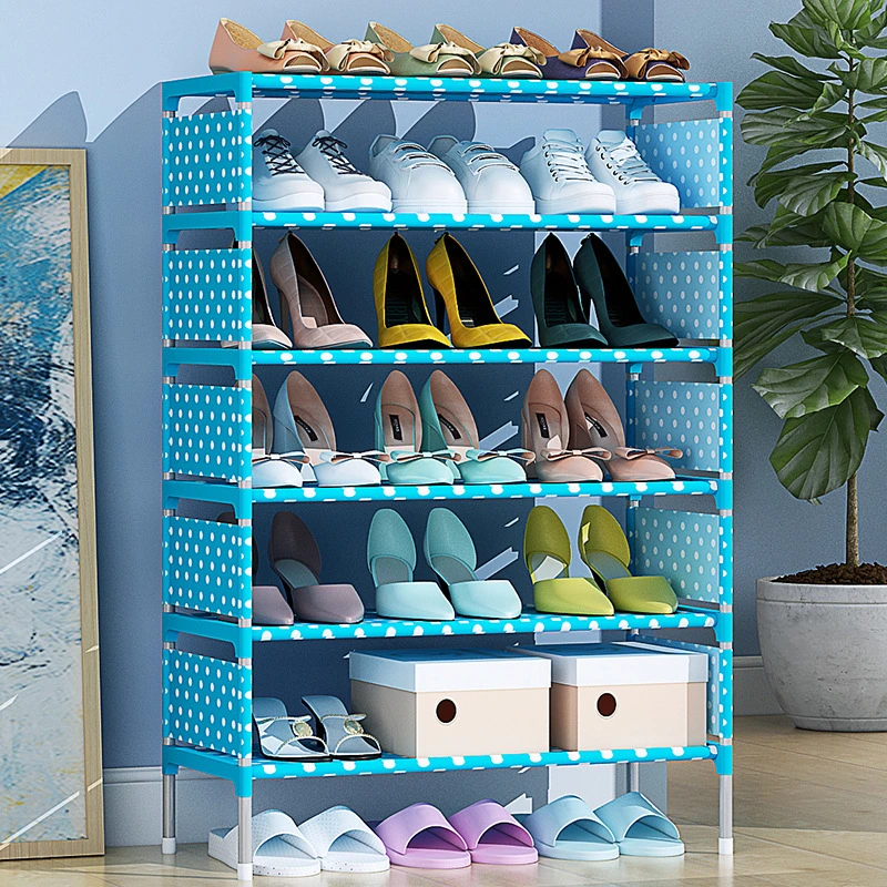 Simple Shoe Rack 7 Layer Space Saving Economical Adjustable Assembly Shoe Cabinet