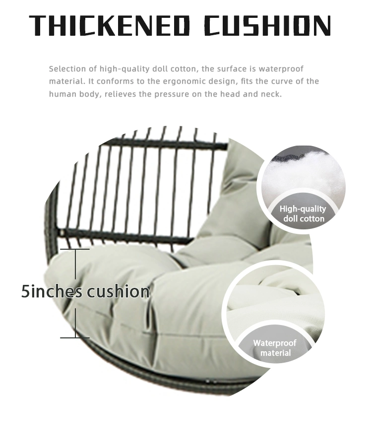 Fast Shipment Outdoor Indoor Folding Rattan Basket Hammock Hanging Chair