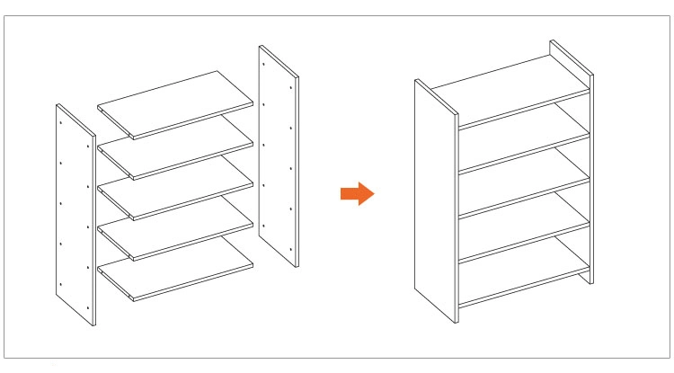 Simple Design Shoe Rack Storage Cabinet Wooden Furniture Entryway Floor Unit Shoe Shelf