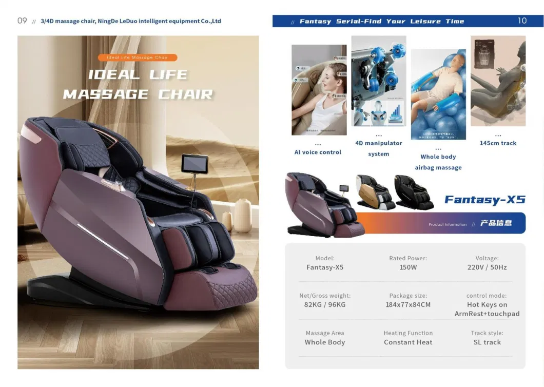 Massage Best Selling Full Body Airbags Message Chair Ai Voice Control Portable Massage Chair 4D