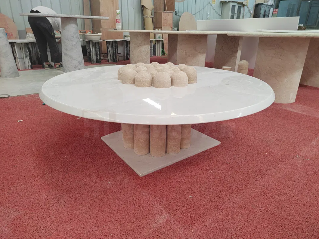 Newstar Side Coffee Table Marble Design Stone Modern Living Room Furniture Garden Modern Center Table Round Marble Coffee Table