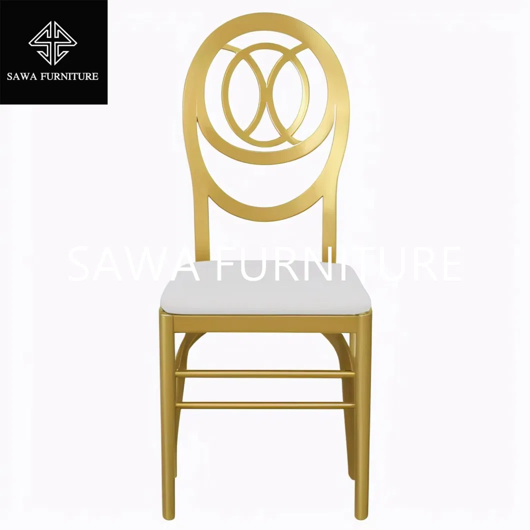 Phoenix Hotel Chair Throne Wedding Chair Outdoor Metal Golden Wedding Chair