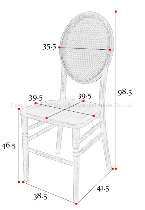 Solid Wood Wooden Rattan Mesh Cane Round Back Cross Back Dining Wedding Antique Chair