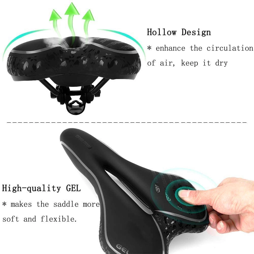 Bike Part Racing Bike Saddle PU Leather Hollow Bicycle Seat for Road Beach Mountain Cruiser Bicycle Bicycle Accessories