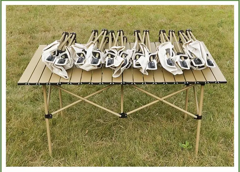 Outdoor Folding Table and Chair Portable Outdoor Floor Table and Chair Camping Picnic Egg Roll Table and Chair Car Folding Table and Chair