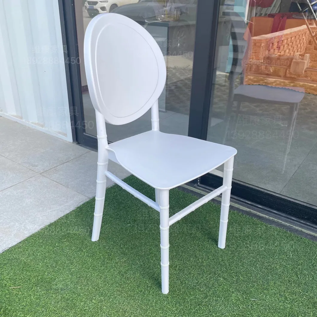 White Classic Banquet Acrylic Chiavari Chair Stacking Plastic Silla Tiffany Chair