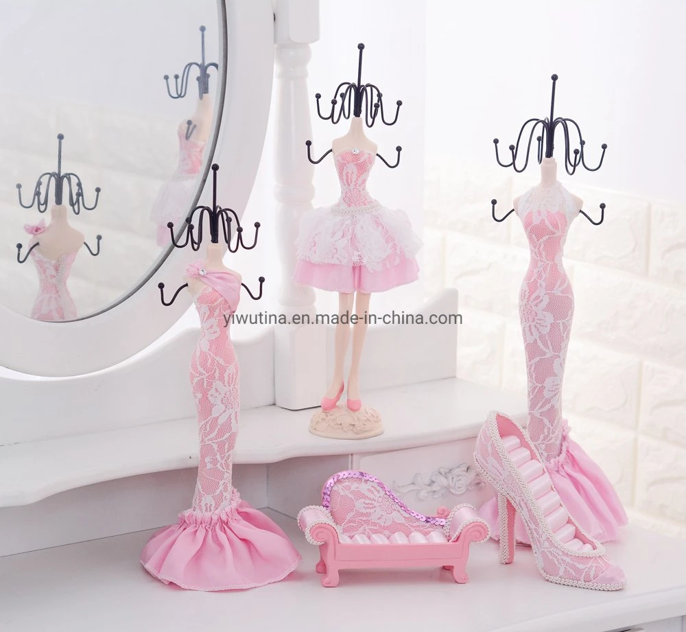 Purple Resin Mannequin Body Shoes Sofa Jewelry Holder Sets Figurines Jewellery Holder Dolls for Display