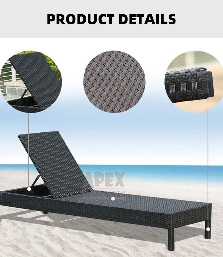 Modern Outdoor Furniture Aluminum Furniture Sling Reclining Beach Sun Lounger