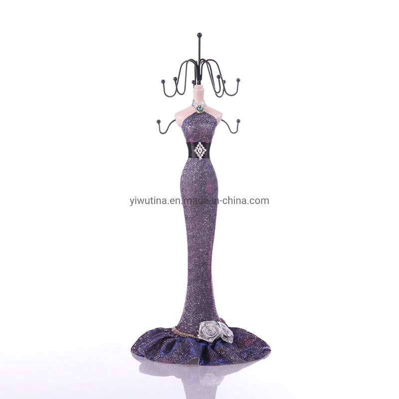 Purple Resin Mannequin Body Shoes Sofa Jewelry Holder Sets Figurines Jewellery Holder Dolls for Display