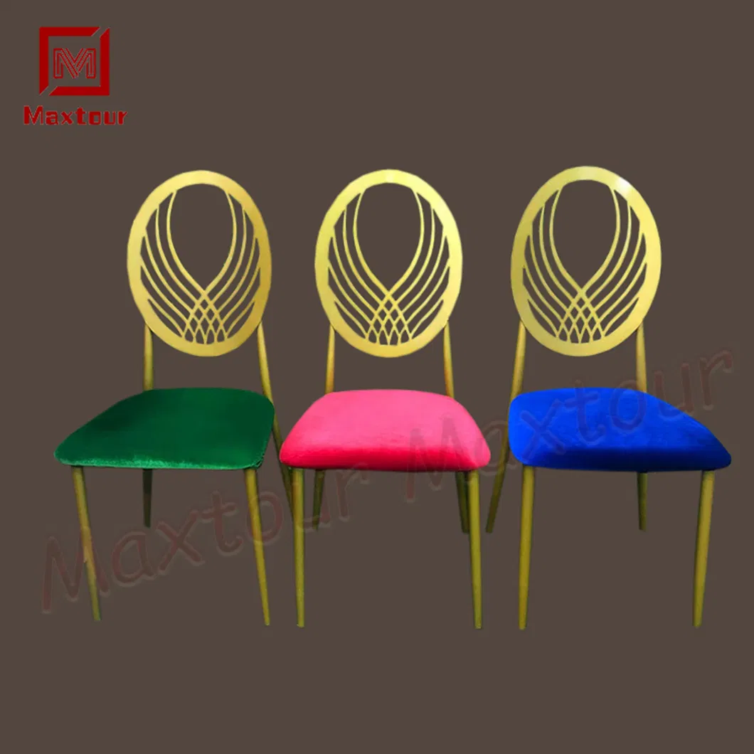 Garden Metal Event Chairs Unique Design Meeting Dining Chairs for Home Event