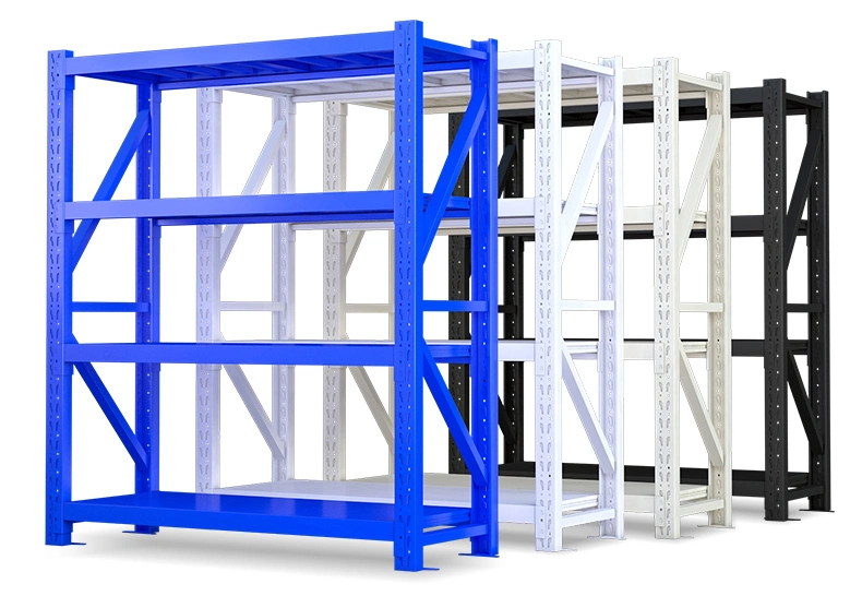 Chinese Slippers Different Sizes and Colors Steel Warehouse Rack Angle Shelf