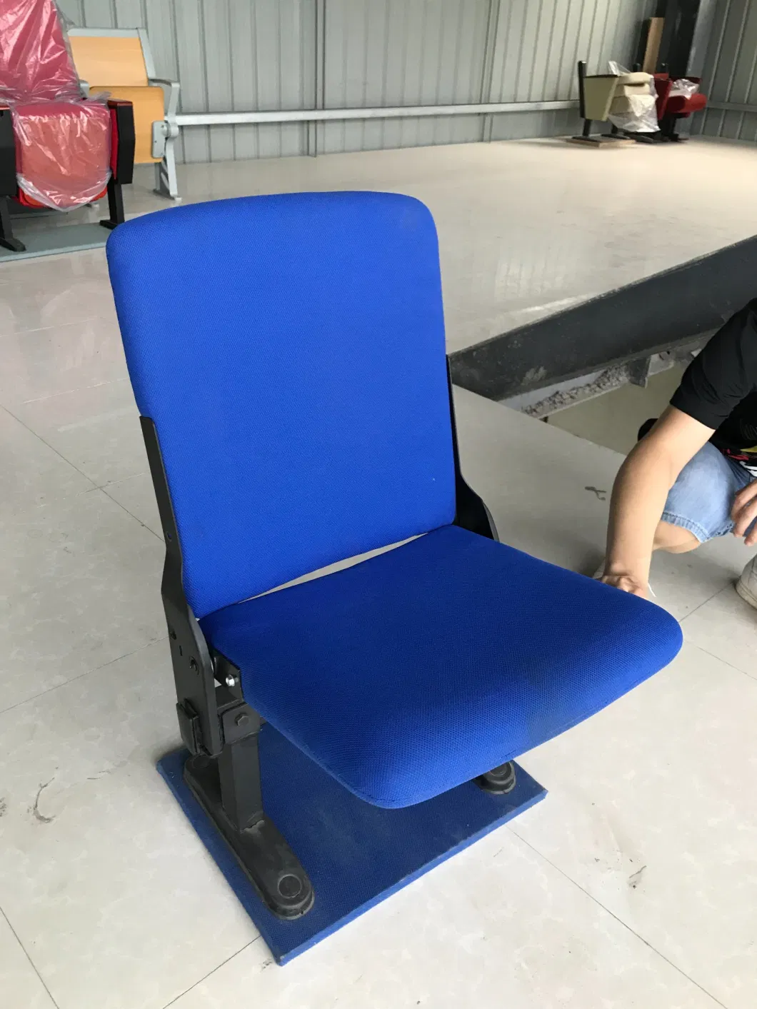 Folding Armchair with Tablet Writing Board for Church Jy-310