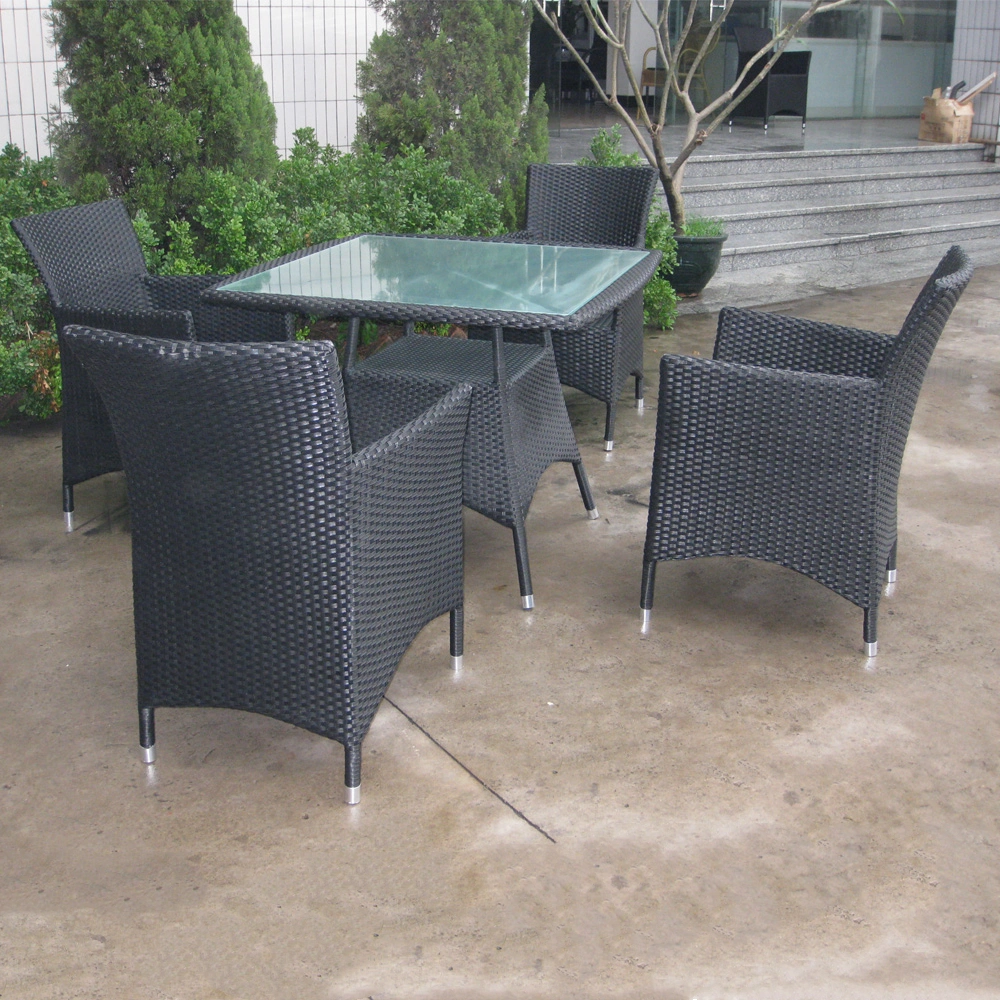 Patio Furniture 4 PCS Rattan Wicker Garden Dining Bistro Set